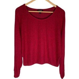 A Byer Red Ribbed Knit Long Sleeve Top XL